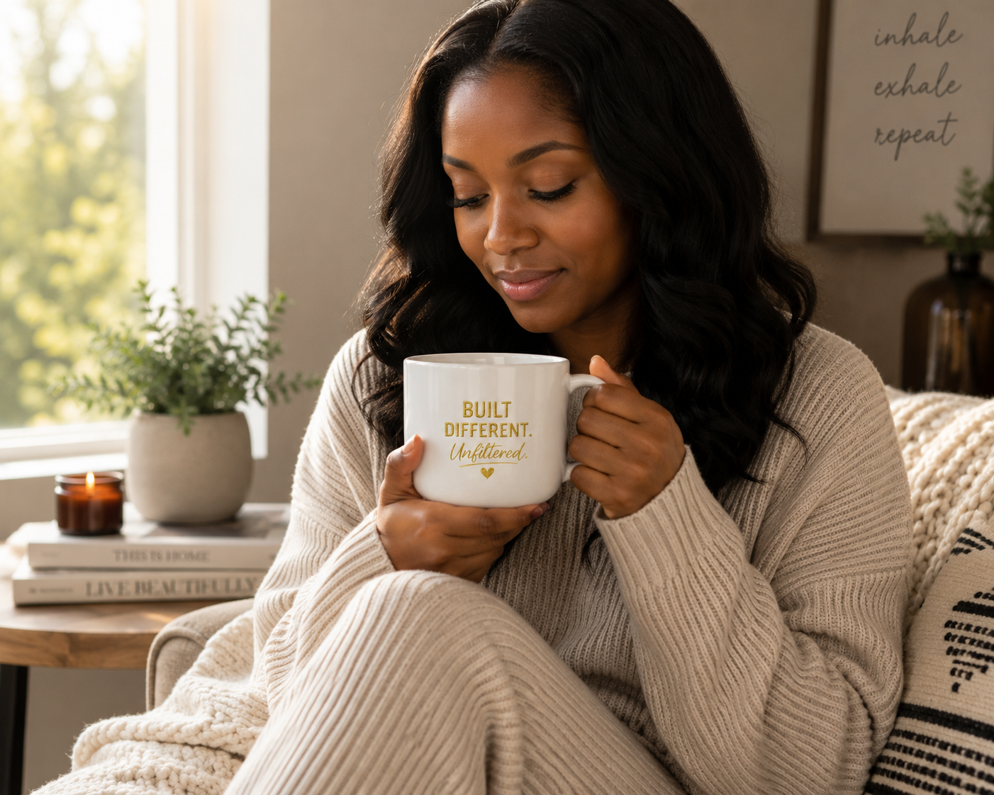 "Built Different. Unfiltered." Mug